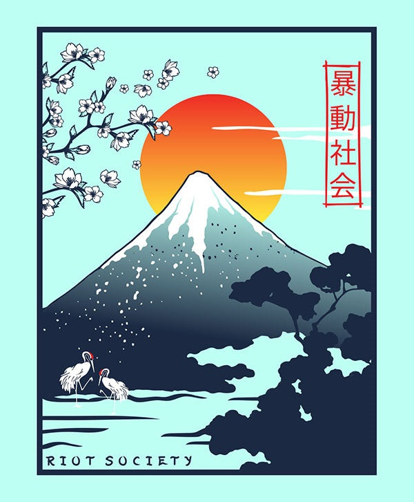 Riot Society - Mount Fuji Long Sleeve T-Shirt