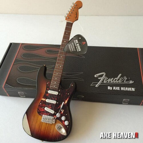 Axe Heaven Fender Stratocaster Mini Sunburst Tortoise Pickguard Model Mini Guitar Replica Collectible FS-021