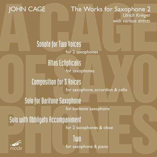 Cage/ Krieger - Works for Saxophone I