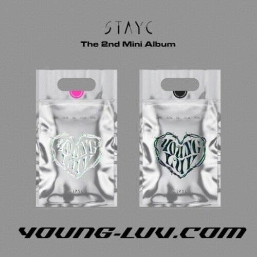 Stayc - Young-Luv.com (Random Cover) (incl. 80pg Photobook, Poster, Wide Polaroid Photo, Photocard, Fragrance Card, Lettering Tatoo Sticker + AR Photocard)