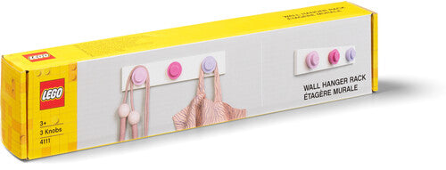 LEGO Wall Hanger Rack, Light Pink, Dark Pink & Light Purple
