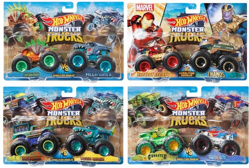 Mattel - Hot Wheels Monster Trucks 1:64 Demolition Doubles 2-Pack Assortment