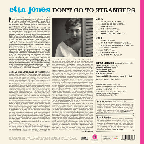 Etta Jones - Don't Go To Strangers - 180-Gram Pink Colored Vinyl