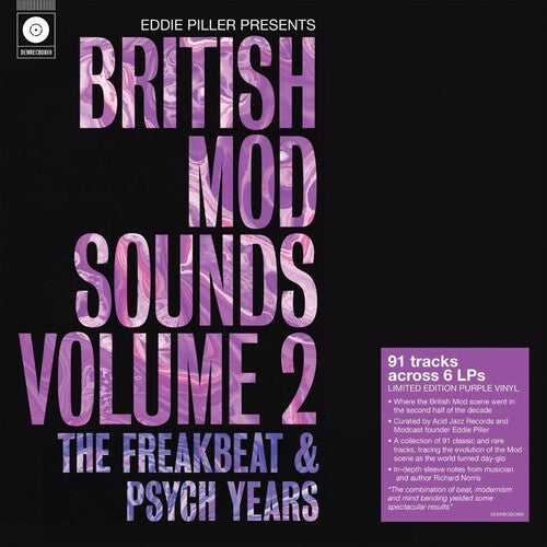Eddie Piller British Mod Sounds 60s V2/ Various - Eddie Piller Presents British Mod Sounds Of The 1960s Volume 2: The Freakbeat & Psych Years / Various - 6LP Boxset on 140-Gram Purple Colored Vinyl