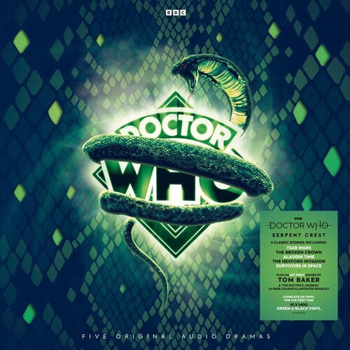 Doctor Who - Serpent Crest - Limited Boxset includes 10 140-Gram LP's pressed on Black & Green Colored Vinyl with a Full-Color Booklet