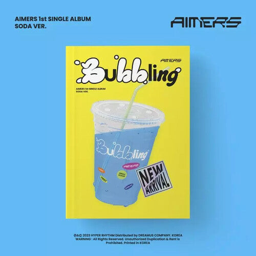 Aimers - 1st Single [Bubbling] (Soda Ver.) - Photo Book, Lyrics Post Card, Sticker, Photo Card, Unit Photo Card, Photo Card Envelope, Free Drink Coupon, Mini Poster