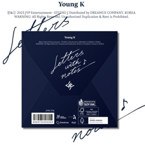 Young K ( Day 6 ) - Letters With Notes (Digipack Ver.) - Photobook, Photocards, Postcard, Folding Poster, Lyric Sticker & Clear Bookmark