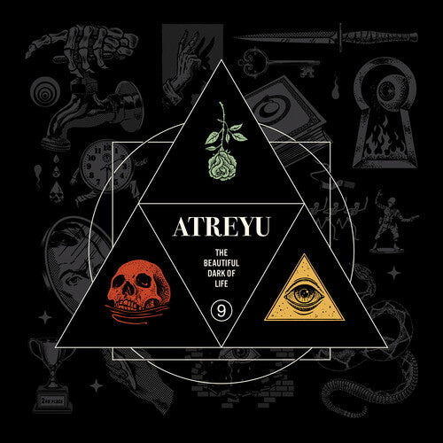Atreyu - The Beautiful Dark of Life - Red Teal & Yellow Swirl