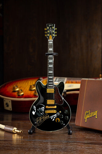BB King Gibson Ebony ES-355 Lucille Tribute 10 Inch Miniature Guitar Replica