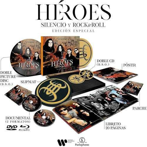 Heroes Del Silencio - Heroes: Silencio Y Rock & Roll - Ltd Special Edition Box - 2LP Picture Disc + 2CD + PAL Format DVD, All-region Blu-ray, Libreto, Poster, Patch & Slipmat
