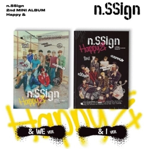 N.Ssign - Happy & - Random Cover - incl. 96pg Photobook, Poster, 2 Photocards, Sticker, Unit Photocard + N. Ssign Photocard