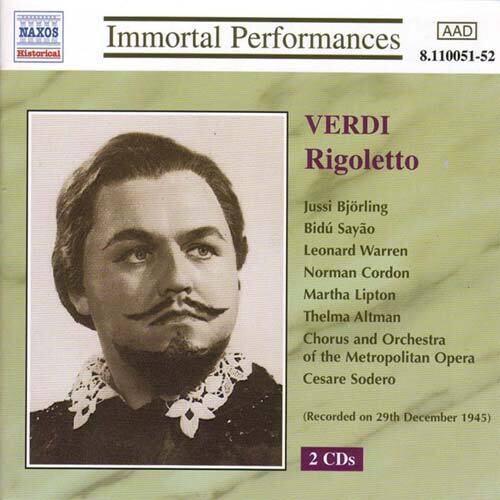 Verdi - Verdi: Rigoletto (Bjorling Sayao Warren) (1945)