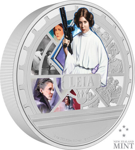 New Zealand Mint - Star Wars™ Princess Leia™ 3oz Silver Coin