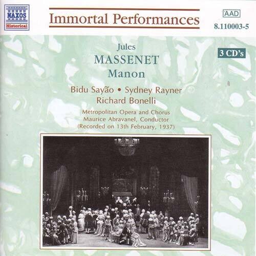 Massenet: Manon/ Various - Massenet: Manon