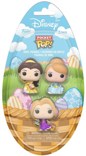 FUNKO Pocket POP!: Easter 3-Pack - Disney Princess Belle, Cinderella, Rapunzel