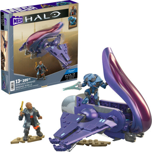 MEGA BLOKS HALO Renegade Banshee Vehicle, 205 Piece Buiding Toy Set with 2 Micro Action Figures