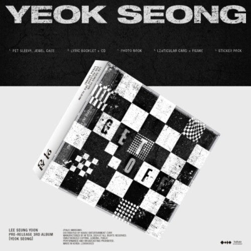 Lee Seung Yoon - Yeok Seong - incl. 16pg Lyric Booklet, 44pg Photobook, 11pc Sticker Pack + Lenticular Card w/Frame