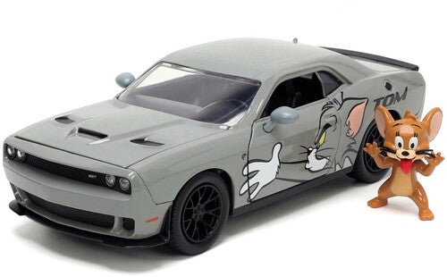 Tom and Jerry - Hollywood Rides - 1:24 '15 Dodge Challenger Hellcat Die-Cast Car & Jerry Figure