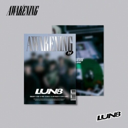 Lun8 - Awakening - Hip Version - incl. 80pg Photobook, Folded Poster, Bookmark, 2 Photocards, Envelope, Sticker and Accordion Postcard