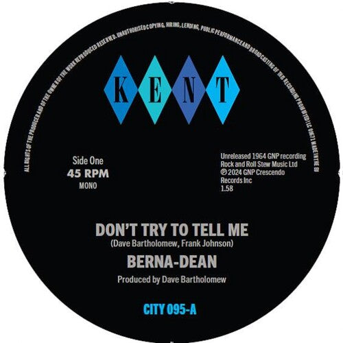 Berna-Dean - Don'T Try To Tell Me / Laughing On The Outside
