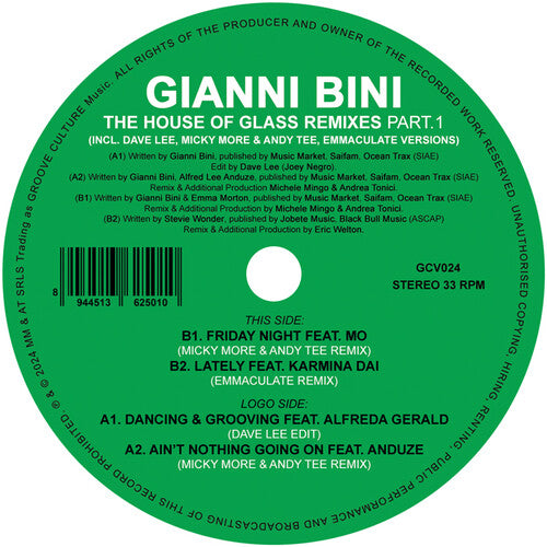 Gianni Bini - The House Of Glass Remixes Part 1