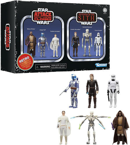 Star Wars Episode II & Episode III - Retro Collection - 3.75" Action Figure 6-Pack