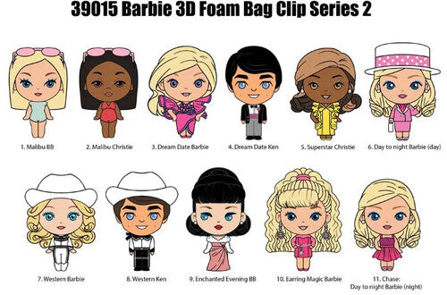 Monogram - Barbie 3D Foam Bag Clip - Series 2