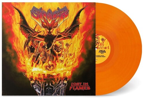 Saber - Lost In Flames - Burning Orange Marble Vinyl