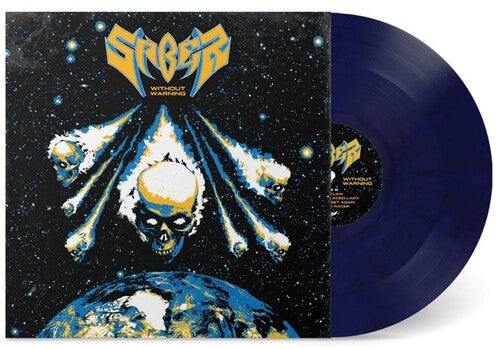 Saber - Without Warning - Deep Blue Marble Vinyl