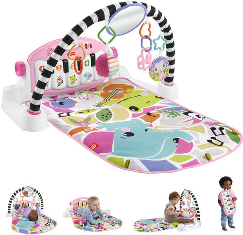 Fisher Price Glow and Grow Kick & Play Piano Gym, Pink