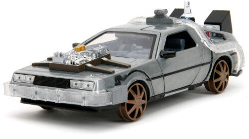 Back to the Future - Hollywood Rides - 1:24 Time Machine W/Rail Wheels Die-Cast Car