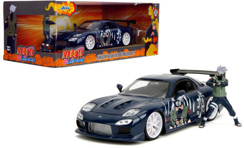 Naruto - Anime Hollywood Rides - 1:24 '93 Mazda RX-7 Die-Cast Car & Kakashi Figure (Version 2-Itasha)