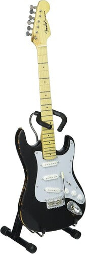 Eric Clapton Fender Strat Blackie Vintage Distressed 10 Inch Miniature Guitar