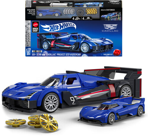 Mattel Brick Shop - Hot Wheels Speed Series Building Set: Cadillac, Includes 1 Collectible Diecast Car, 236 Piece Collectible Building Toy Set
