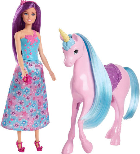 Barbie Fantasy Doll & Unicorn Toy Set