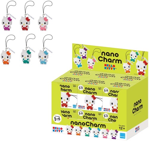 Nanoblock - Sanrio - nanoCharm - Hello Kitty Colors (Box/12) Blindbox Display