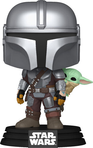Funko POP! Star Wars: The Mandalorian with Grogu, On Back