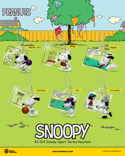 Beast Kingdom - Peanuts - Snoopy Sport Scene Series Keychain Blind Box (One random figure per purchase)