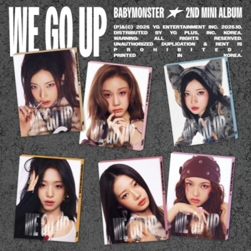 Babymonster - We Go Up - Random Cover Pattern Version - incl. 56pg Photobook, 3 Selfie Photocards + Folded Poster