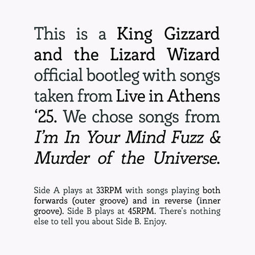 King Gizzard and the Lizard Wizard - I'm In Your Mind Fuzz / Murder Of The Universe Live In Athens '25