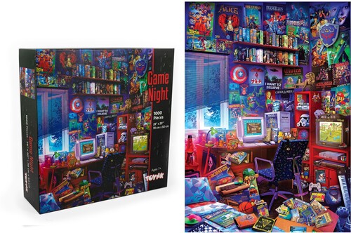 80s Game Room Pop Culture 1000 Piece Jigsaw Puzzle By Rachid Lotf