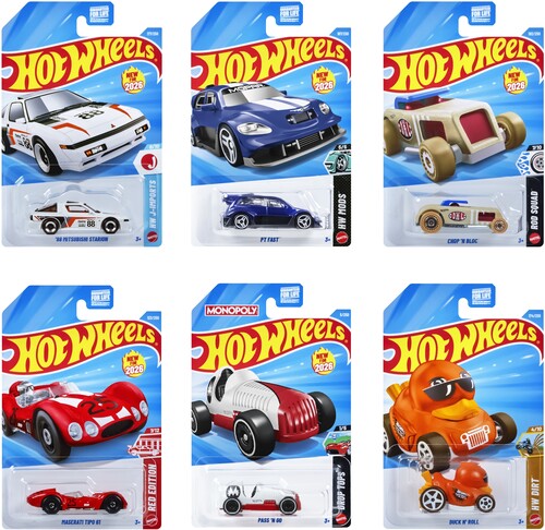 Hot Wheels Basic 1:64 Car 72-Piece J Assortment