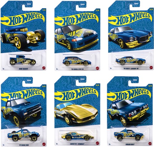 Hot Wheels 1:64 58th Anniversary 24-Piece J Assortment