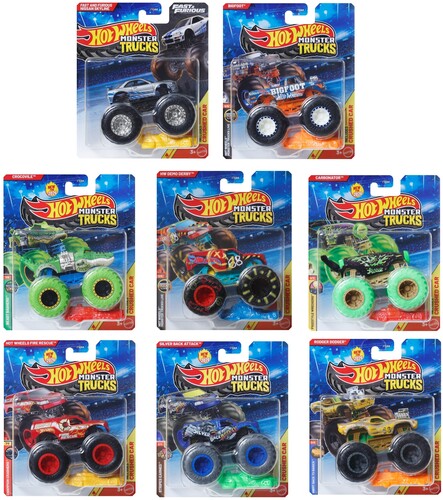 Hot Wheels Monster Trucks 1:64 8-Piece D Assortment