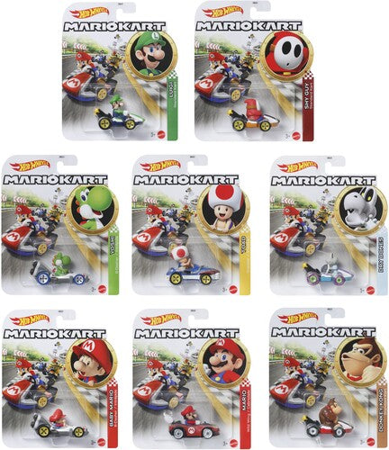 Hot Wheels 1:64 Mario Kart 8-Piece B Assortment (Nintendo)