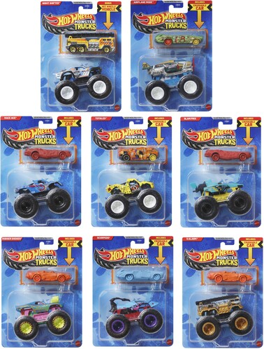 Hot Wheels Monster Trucks Die-Cast & Truck 8-Piece S Assortment
