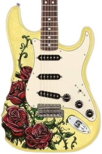David Lozeau Fender Strat - Roses Tattoo 10 Inch Miniature Guitar Replica Collectible