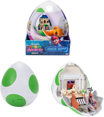 Super Mario Galaxy Movie - Yoshi Egg Playset with 1.5 Yoshi & Exclusive Fire Mario Figures