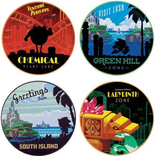 Sonic The Hedgehog - Set of 4 Location Coasters