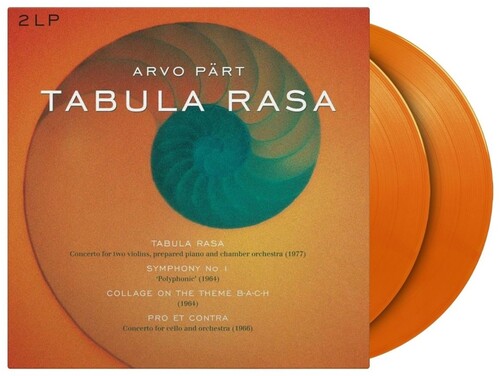 Arvo Part - Tabula Rasa / Symphony 1 / Collage On A Theme B-A-C-H / Pro Et Contra - Ltd 180gm Orange Vinyl